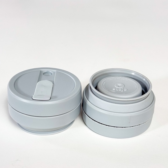 (2) STOJO Reusable 12oz Silicone Collapsible To-Go Cups – Cashmere Gray ☕🧃🌱 - Picture 2 of 7